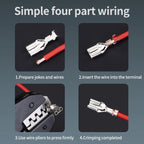 Locking plug spring terminal block 4.8/6.3Snap on self-locking insertion and extraction of cold pressed terminals 50/100 set