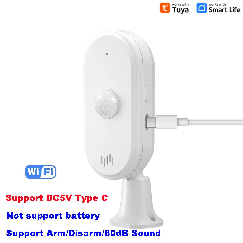 Tuya WiFi PIR Motion Sensor Human Body Detect Sensor Smart Life Infrared PIR Sensor for Home Security Protection