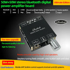 Bluetooth 5.0 Mini Cool Audio Digital Power Amplifier Board 20W*2 50W*2 100W*2 Stereo Wireless AMP Amplificador Module AUX Input