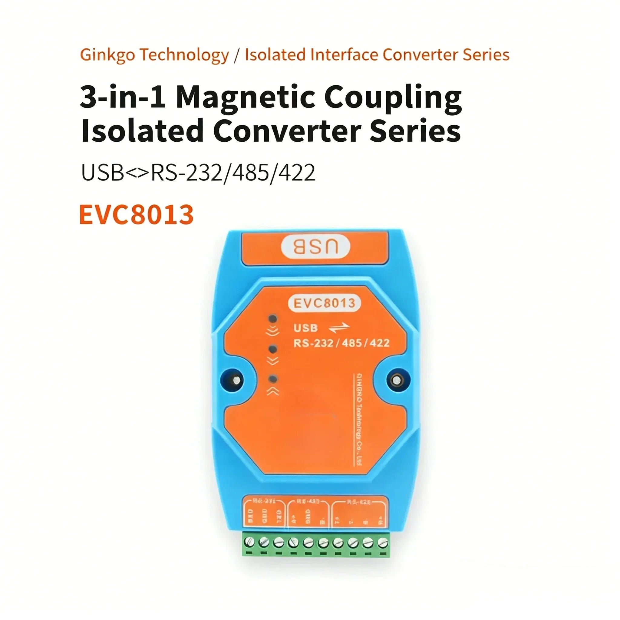 VoltSEVC8013 USB To RS232 RS485 RS422 Serial Converter High Speed Isolated Module With FT230XS Chip