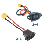 XT60/TX90 to 2+4/2+6 Cable Connector Male Female Electric Vehicle Lithium Battery Charging Socket 4 Square New Energy Power Line