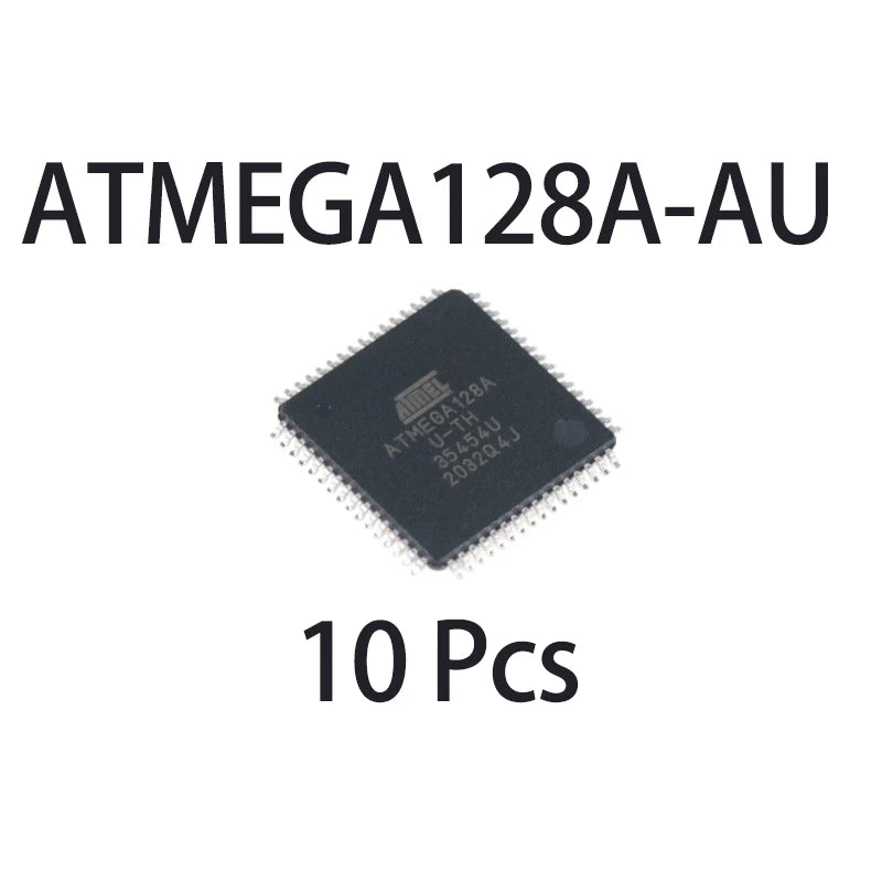 1/5/10/30/50/100Pcs Surface Mount ATMEGA128A-AU TQFP-64 Package 8 Bit AVR Microcontroller Integrated Circuit Chip