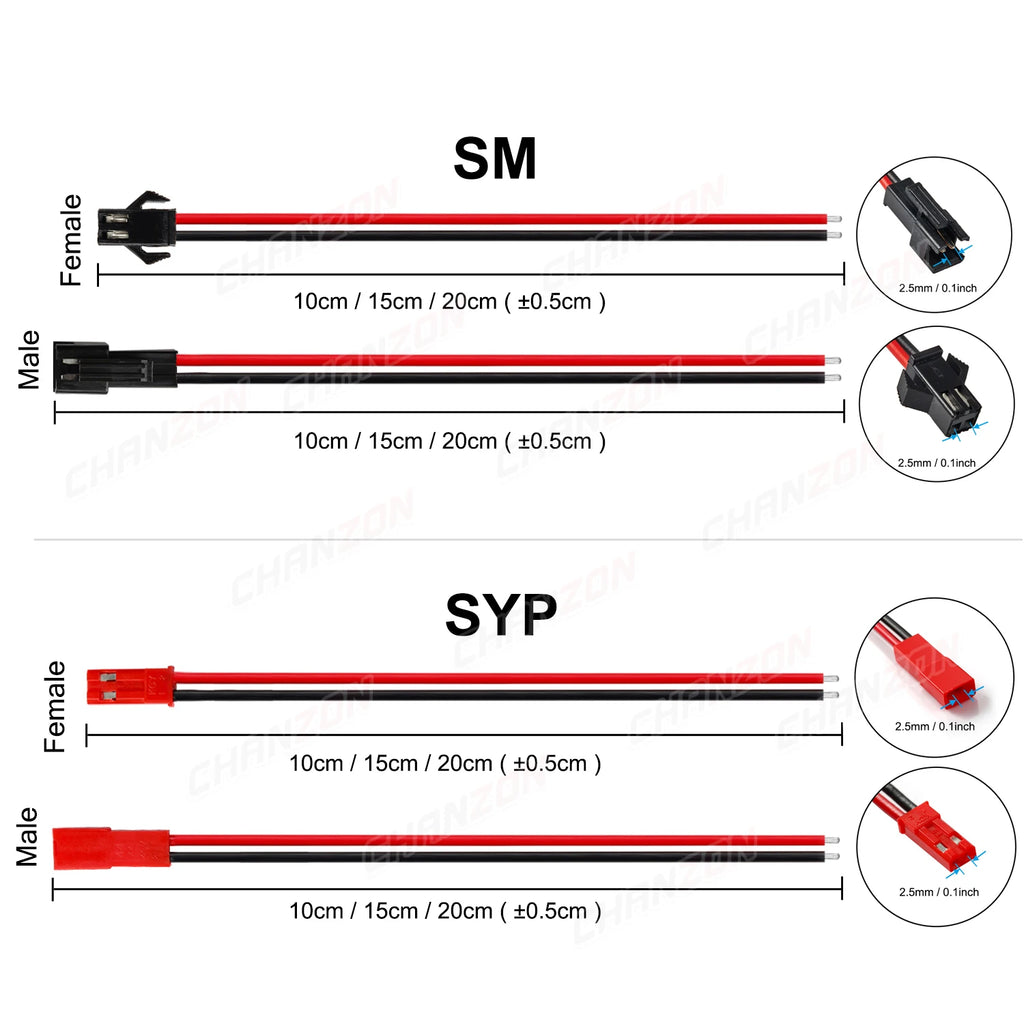 SM XH PH 2.54mm 1.25mm JST Connector Cable for 2 Pin Balance Adapter XH2.54 2.54 1.25 2Pin 2P Battery Male Female Connect Plug