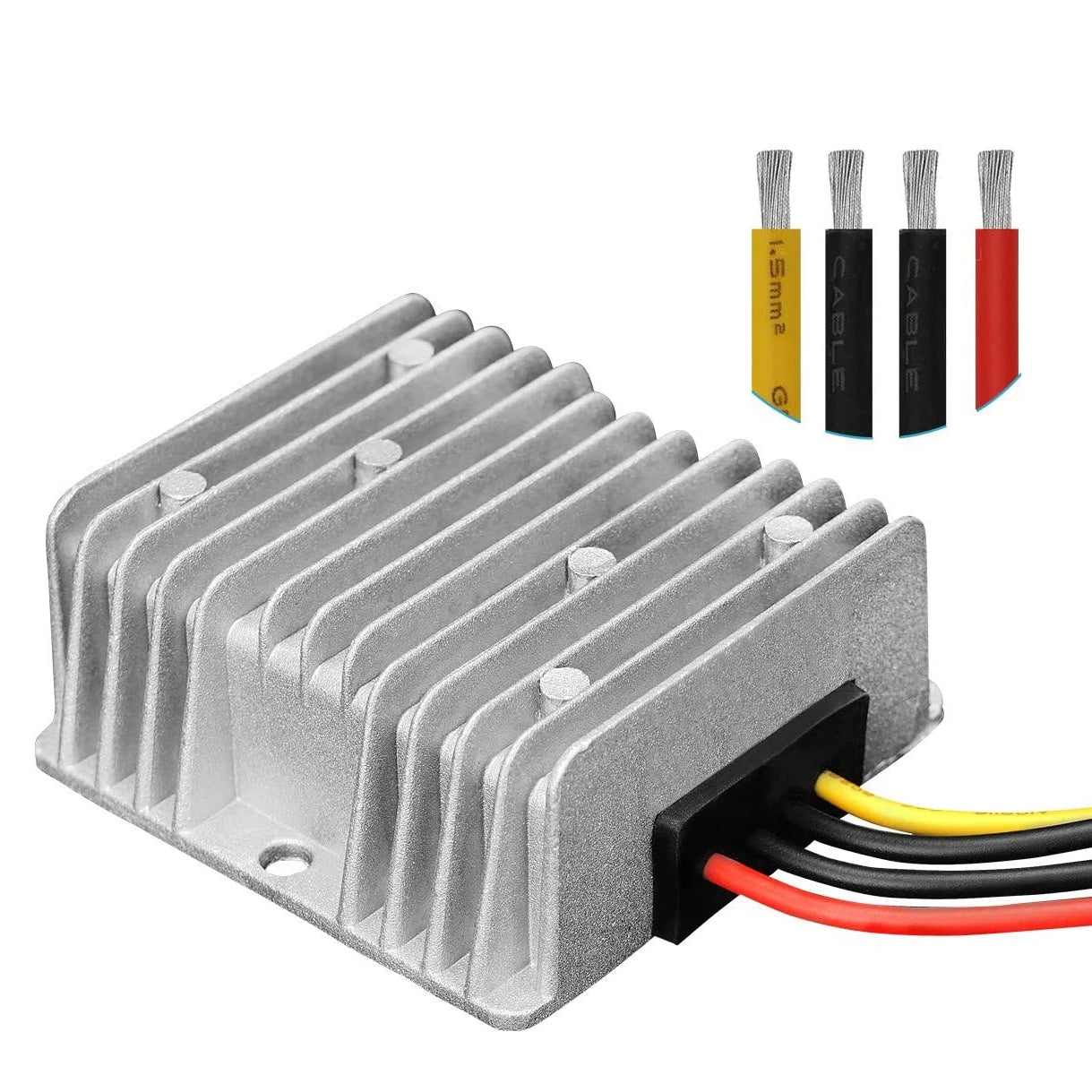 DC 24v to 12v Converter 30A 360W StepDown Converter Voltage Reducer IP68 Waterproof Transformer for Golf Cart Truck Boat Vehicle