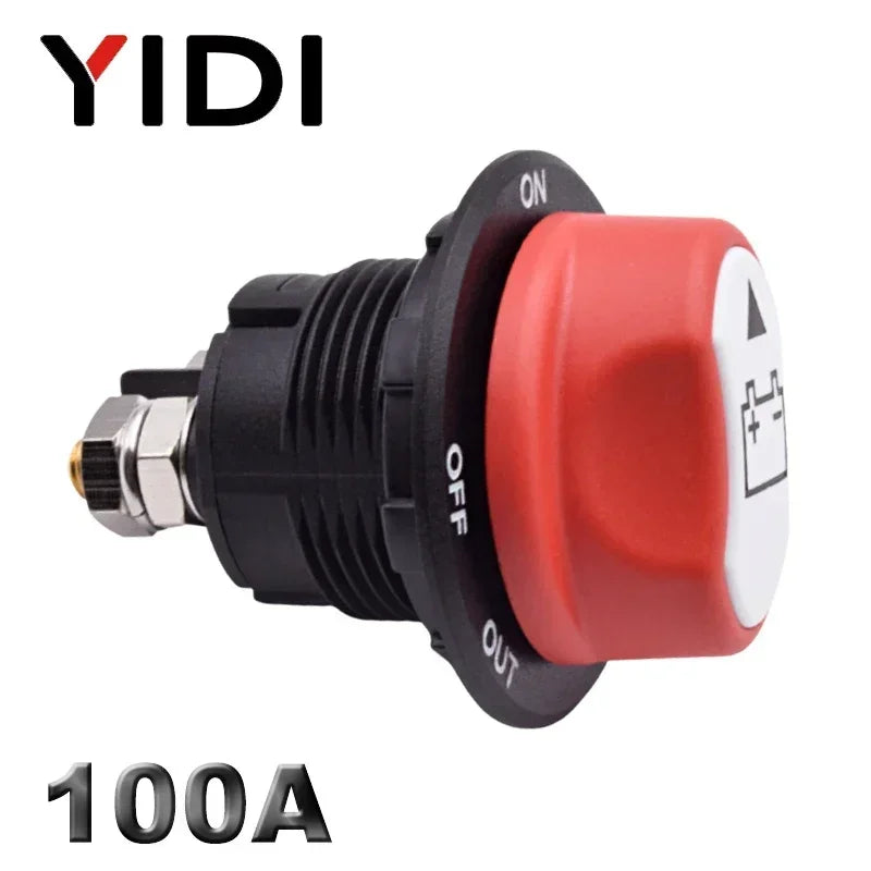 50A 100A 200A 300A Car Battery Disconnect Cut Off Kill Switch Rotary 12V 24V DC Power Isolator Auto Motorcycle Boat Accessories