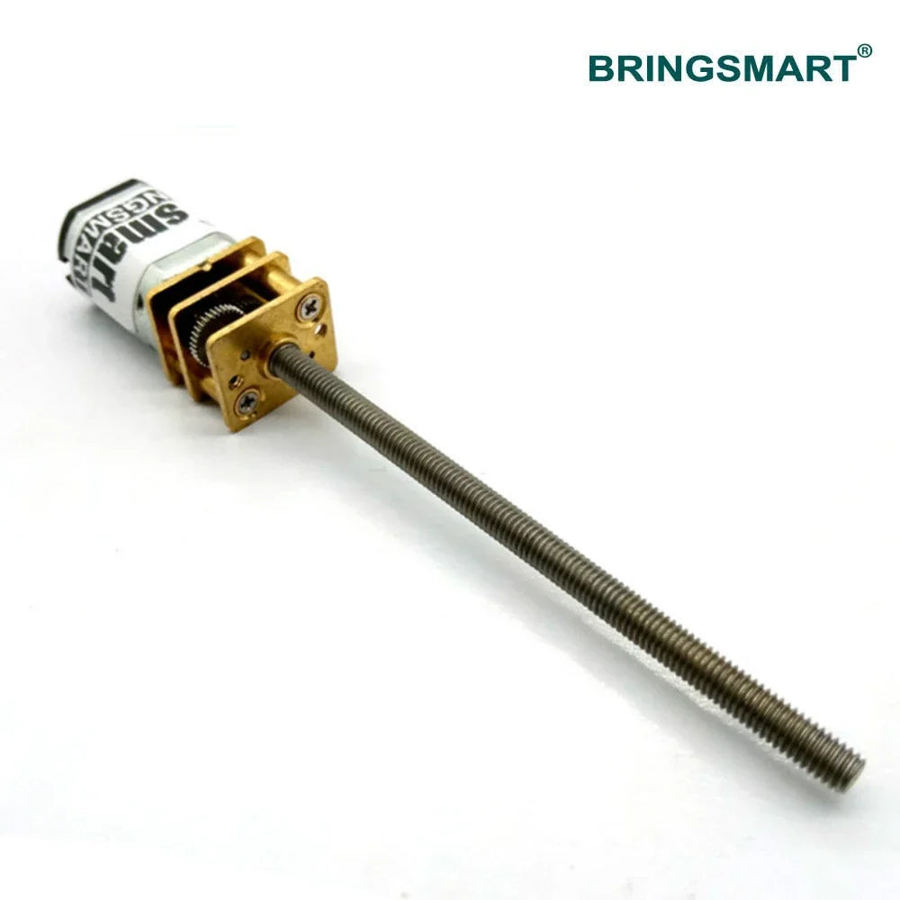 Bringsmart M3 Screw 55mm Threaded Shaft 3V 6V 12V DC Motor 15/30/60/100/150/200/250/300/600rpm Mini Electric Gear Reducer N20
