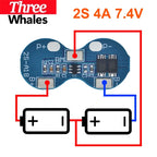 1/5pcs 2S 7.4V Li-ion 18650 Lithium Battery Charger Protection Board  Overcurrent Overcharge Overdischarge Protection 4A 2S BMS