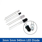 20/40PCS 3mm & 5mm 940nm LEDs Infrared Emitter and IR Receiver Diode Diodes Kit - for Remote Control Applications ,arduino