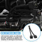 Computer Motherboard USB Extension Cable 9 Pin 1 Female To 2 Male Y Splitter Audio HD Extension Cable For PC DIY