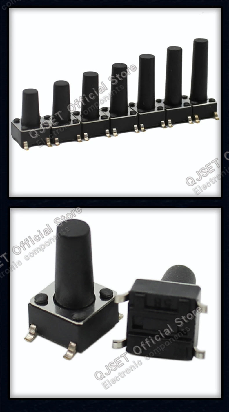 20pcs SMD Tactile Switch 6*6*4.3mm 6x6x5/6/7/8/9/10/11/12/13/14mm 6X6 4-Pin SMT Induction Oven Touch Tactile Button Micro Switch