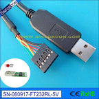 TTL-232R-3V3/5V Download Cable FTDI USB UART TTL 6 Way 0.1" Pin Header Debug Cable 1329311 BBB Beagle Bone Flash Cable