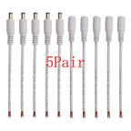 White 5.5x2.1mm 12V DC Power Supply Adapter DC 5.5*2.1mm Male Plug Female Jack Socket Cable Wire Pigtail Connector
