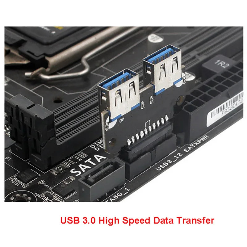 USB3.0 3.1 to USB A Socket Converter for Desktop Computer Motherboard Header 19PIN 20PIN to Dual USB Dual USB A Female Adapter