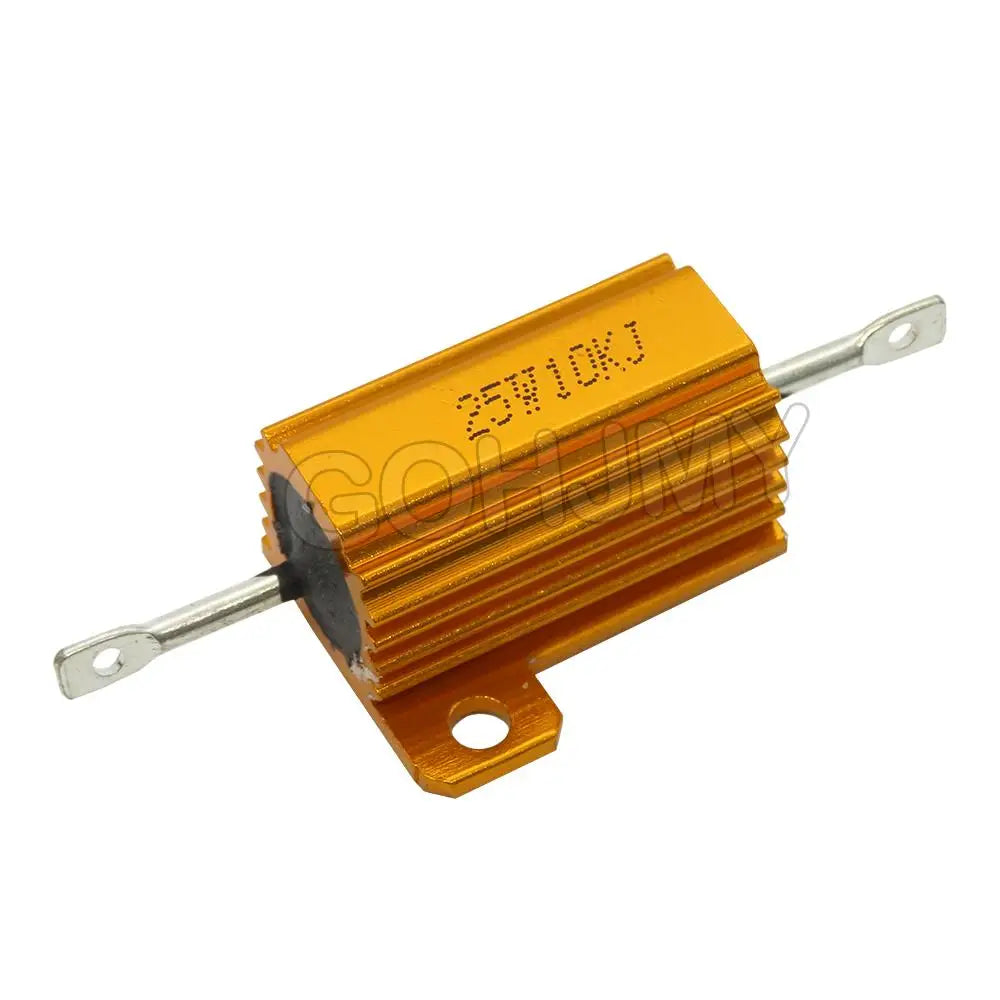 1PCS RX24 5W 10W 25W 0.01~30K Aluminum Power Metal Case Wirewound Resistor 1R 2R 5R 8R 10R 20R 100R 150R 1K 2K 5K 10K 100k Ohm