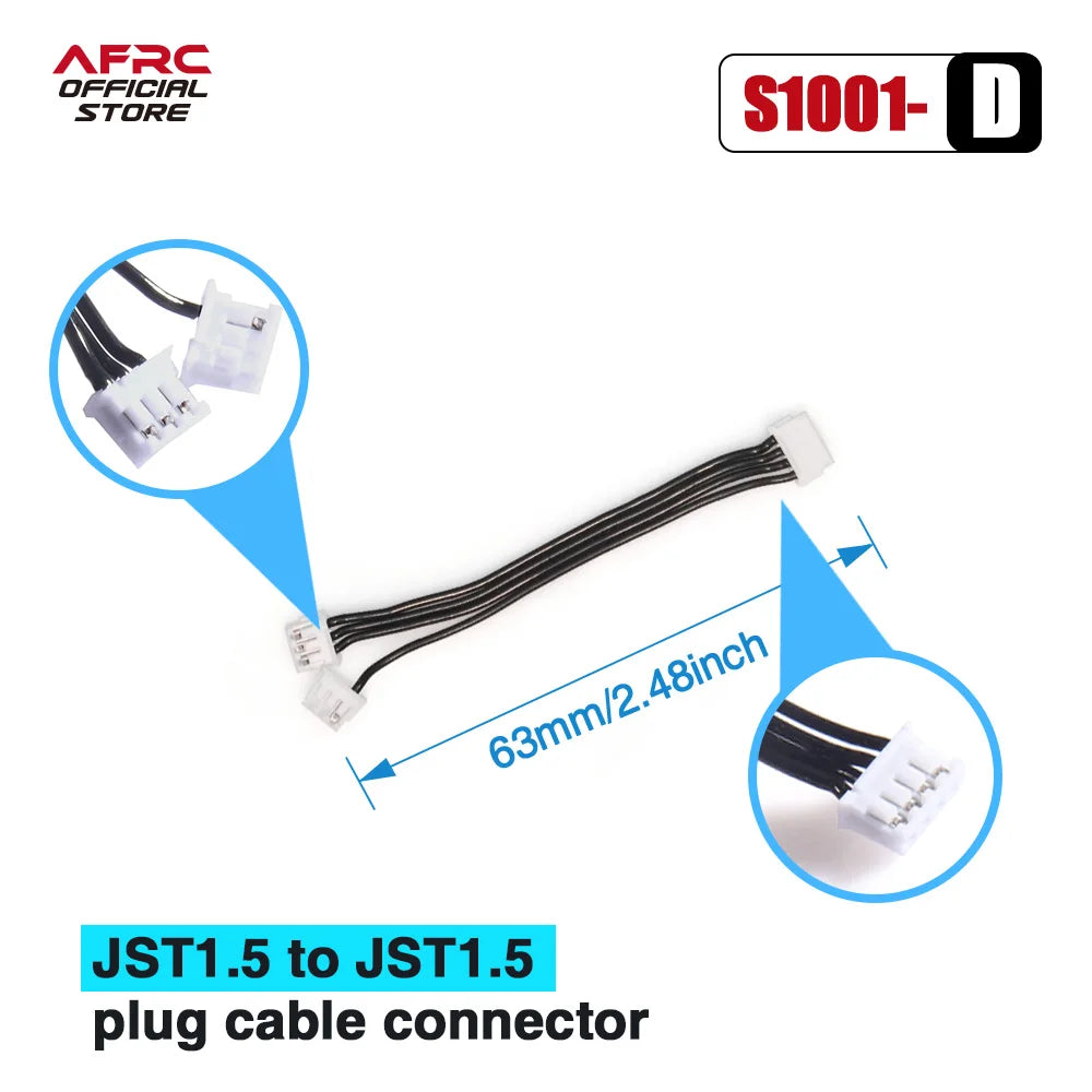 AFRC S1001 JST(ZH)1.5mm to JR Plug Cable Connector Various RC Adapter Cables JST1.0 1.5 JR Futaba for RC DIY Assembly Upgrading