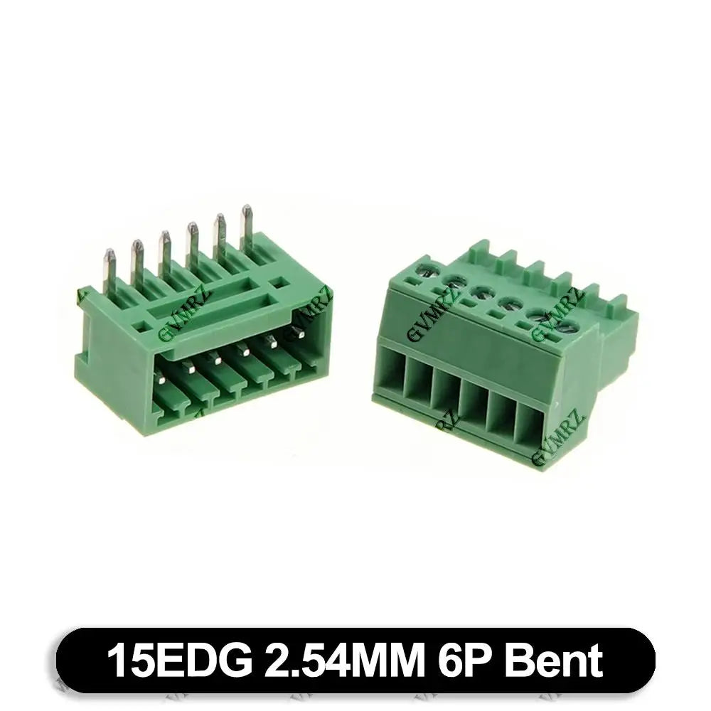 5Set 15EDG 2.54mm PCB Seal Screw Terminal Block 2 ~ 12 Pin KF15EDG Female Socket Pin Header Wire Connector +2.54 Male Plug 9P