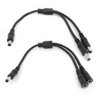 10A 18awg 19V 24V 12V 2 Way DC 1 Male to 2 Male Female Splitter Connector Power Supply Adapter Extension Cable 5.5x2.1mm Plug M