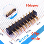 20Pcs Blade Male Battery Connector 2.5 MM Pitch 2 3 4 5 6 7 8 9 10 11 Position Right Angle Through Holes Straight PCB Header