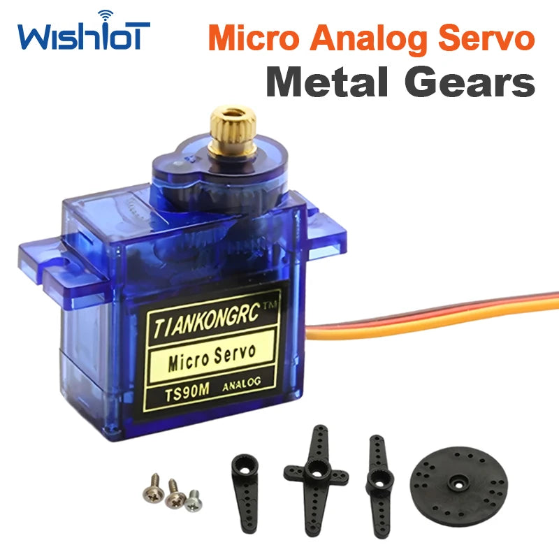 90 Degree Metal Gear Micro Servo 180/270/360 Degree Controllable Angle Steering Motor for RC Car Boat DIY