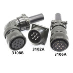 Aviation Plug MS3108B MS3106A MS3102A 18-10S 20-4S 20-15S 20-18S 20-29S 22-22S 24-10S 24-11S Servo Motor Panel Metal Connector