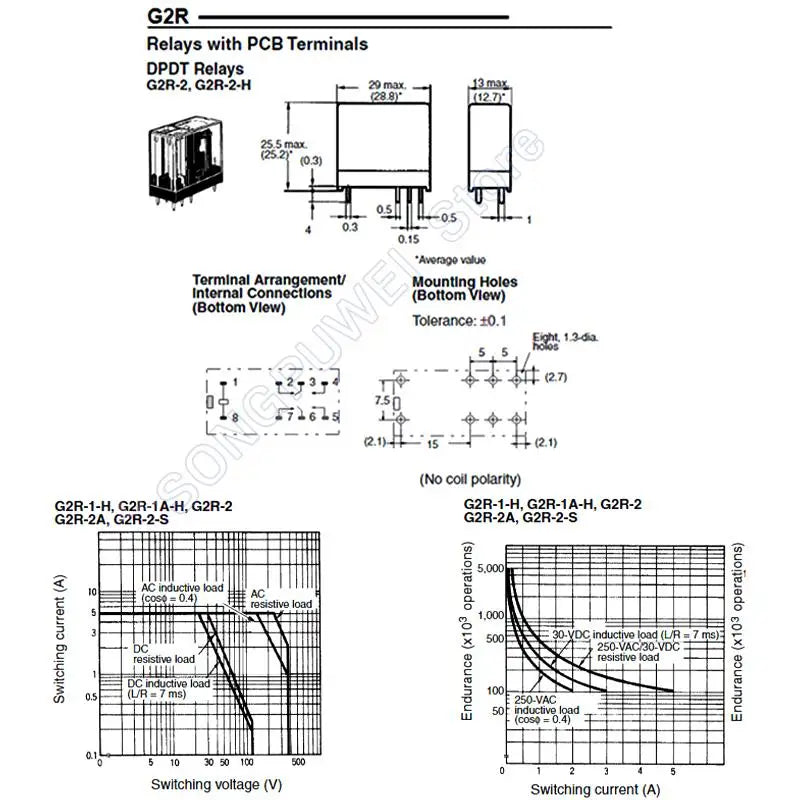 20PCcs/Lot G2R-2 Power Relay 5V 12V 24V DC DPDT 2C 5A 250VAC 30VDC 8PIN G2R-2-12VDC G2R-2-24VDC G2R-2-220VAC 100% Original New