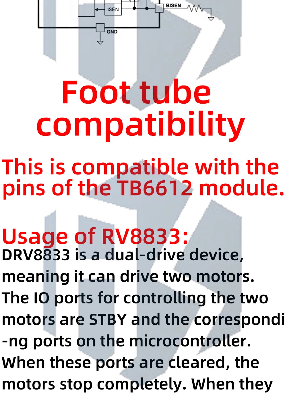 TB6612/DRV8833 Dual Motor Driver 1A TB6612FNG for Arduino Microcontroller Better than L298N