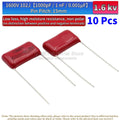 10Pcs CBB81 Metallized Polypropylene Film Capacitors High-Voltage 1.6 kV 1600 V 102j 104j 153 222 332 334 472 474 562 682J 0.1uf