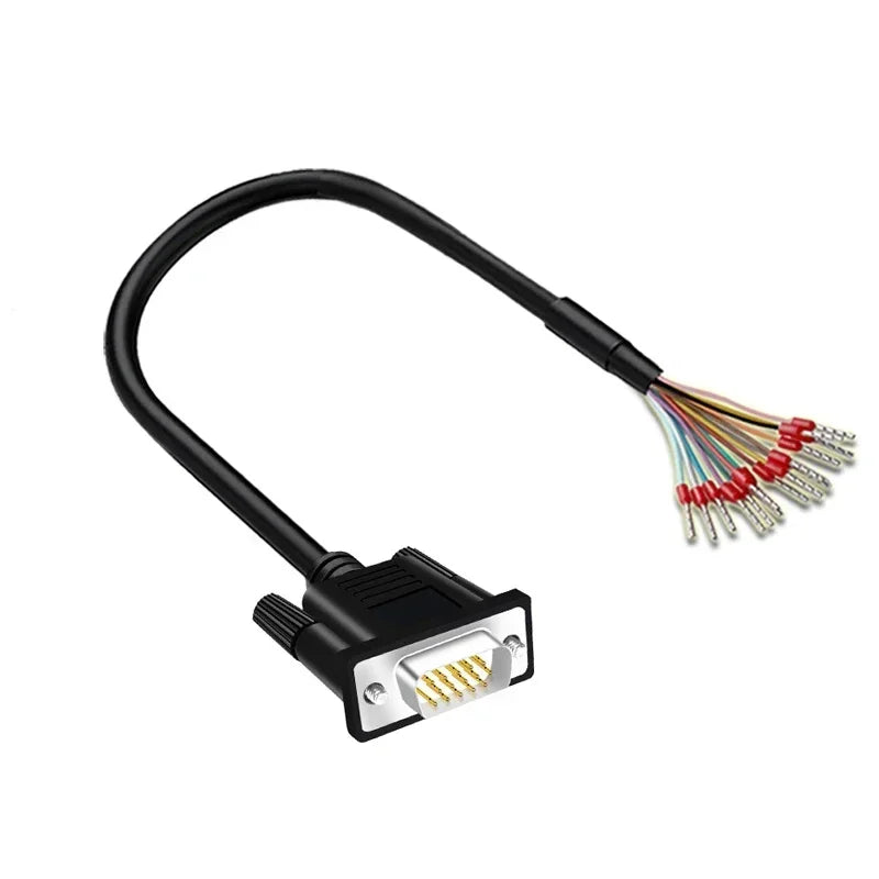 Industrial Grade DB9 DB15 DB25 Serial Connector Cable with Terminal Male Female Plug Wire 26AWG 9pin Parallel Port Cable 1-20M