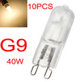 10pcs/lot G9 220-240V 40W Portable Warm White Halogen Bulb Light Lamp 3000-3500K Globe 230V Capsule Clear Bulbs