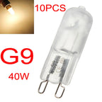 10pcs/lot G9 220-240V 40W Portable Warm White Halogen Bulb Light Lamp 3000-3500K Globe 230V Capsule Clear Bulbs