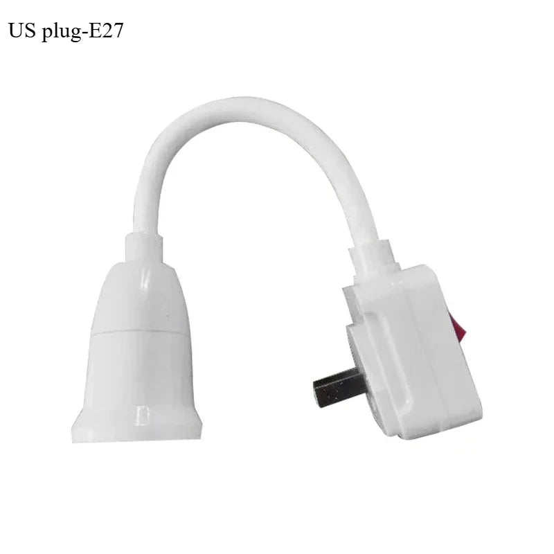 E27 Direct Plug in Swivel Head E26 LED Light Socket with Switch EU US LED Table Lamp Base Holder