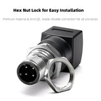 BYXGD M12 X-Code 8Pin A-Code D-Code 4Pin to RJ45 Panel Mount Adapter IP67 Waterproof Ethernet Connector Straight Angled Type