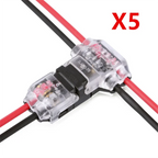 5/10/15/20pcs Low Voltage Universal Compact Wire T Tap Connectors Toolless Wire Connectors Quick Splice Wire Wiring Connecto