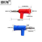 5PCS 4MM Blue Yellow Banana Plug Stackable Screw Type Without Welding Audio Multimeter Pen Plug Connector Pure Copper Red Green