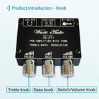 B02B-Bluetooth 5.0 Decoder Board Dual Channel Stereo Low Noise High and Low Tone Pre-Module Amplifier Board ZK-PT1