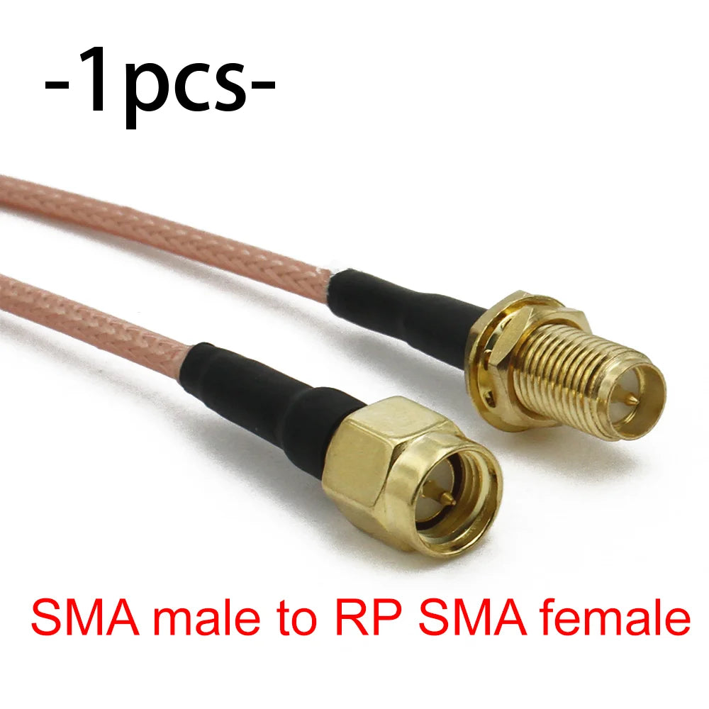 RG316 SMA to SMA / RP-SMA RF Coaxial Cable Male Plug Female Jack Connector Jumper Pigtail Antenna Extension Wire WiFi FPV Radio