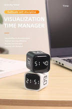 Adjustable Cube Timer - 5/10/30/60 Minute Countdowns, Settings - Pause, Resume, Silent, Vibrate & Sound Alarm for Work, Study