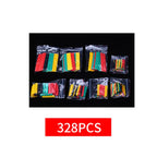 127-800pcs Heat Shrink Tube Thermoresistant Heat-shrink Tubing Wrapping Kit Electrical Connection Wire Cable Insulation Sleeving