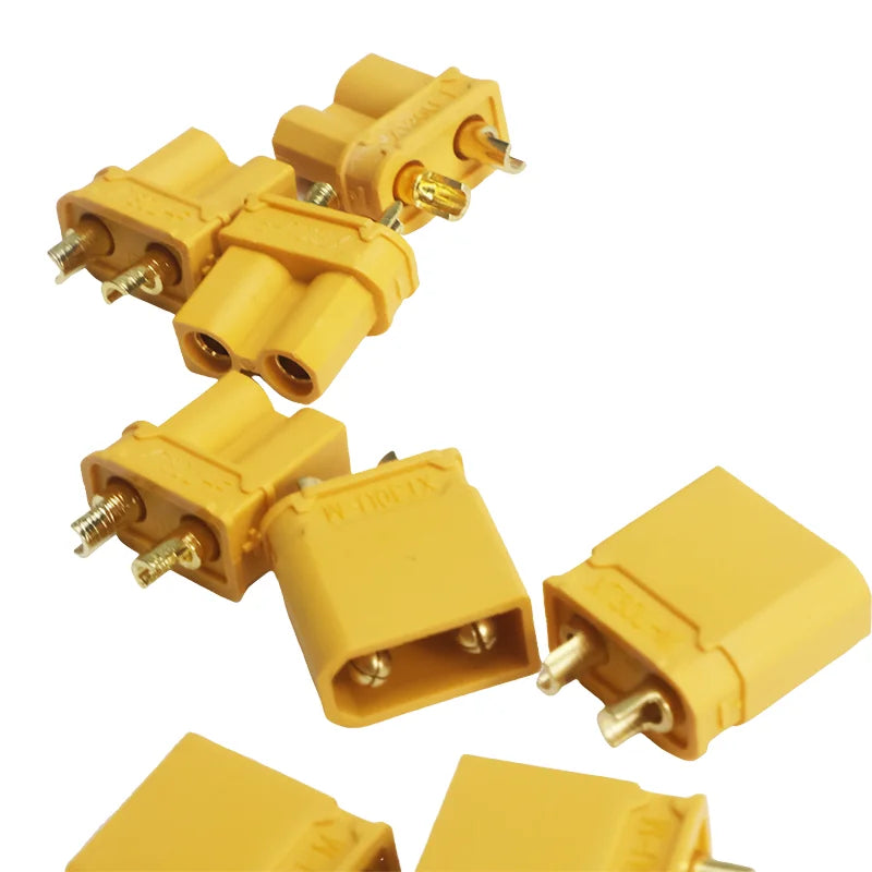 XT30 / XT30U Connector (Yellow, Black) – Reliable Battery Connector | Spark Proof, Easy Install | Ideal for Upgrading RC Airsoft