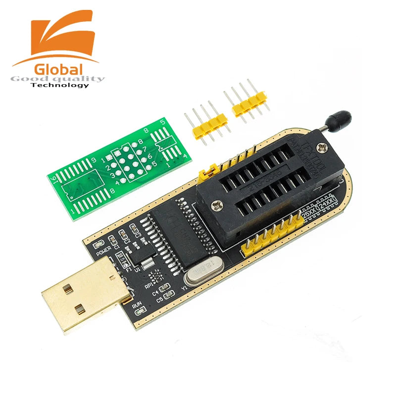 1PCS CH341A 24 25 Series EEPROM Flash BIOS USB Programmer Module + SOIC8 SOP8 Test Clip For EEPROM 93CXX / 25CXX / 24CXX