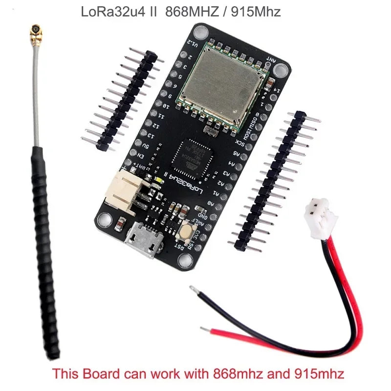 RCmall LoRa32u4 II Lora Module IOT Development Board LiPo SX1276 868MHz 915MHz 433MHz LoRa Kit for Arduino LoRaWAN