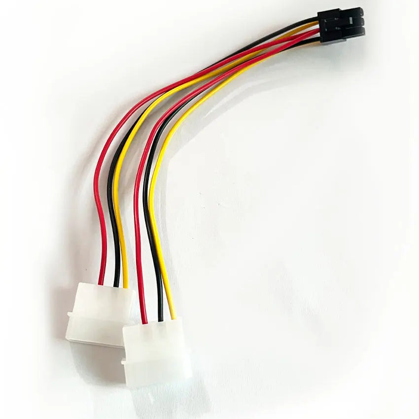 2/4PC 2X 4 Pin Molex to 6 Pin PCI Express PCIE Video Card Power Adapter Cable