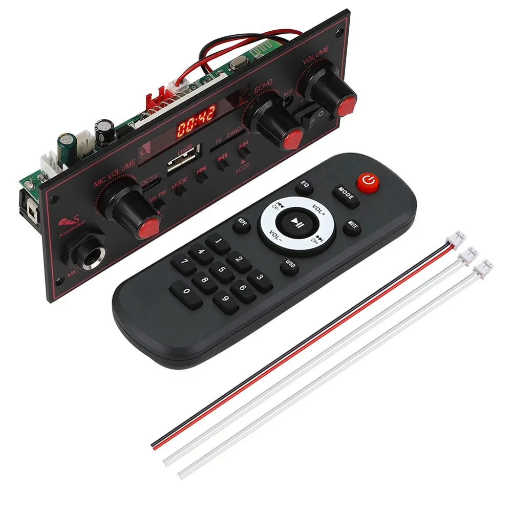 2*10W Bluetooth 5.0 MP3 Decoder Board 20W Amplifier Audio Player 5V DIY MP3 Player Car FM Radio Module TF USB Mic Record