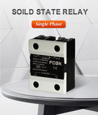 10A SSR 25A Solid State Relay 40A Output 3-32VDC 24-480VAC 220V Single Phase DC TO AC 40A Relay SSR HeatSink SSR 40DA