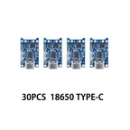 30PCS Micro/TYPE-C/MINI USB 5V 1A 18650 TP4056 Lithium Battery Charger Module Charging Board With Protection Dual Functions