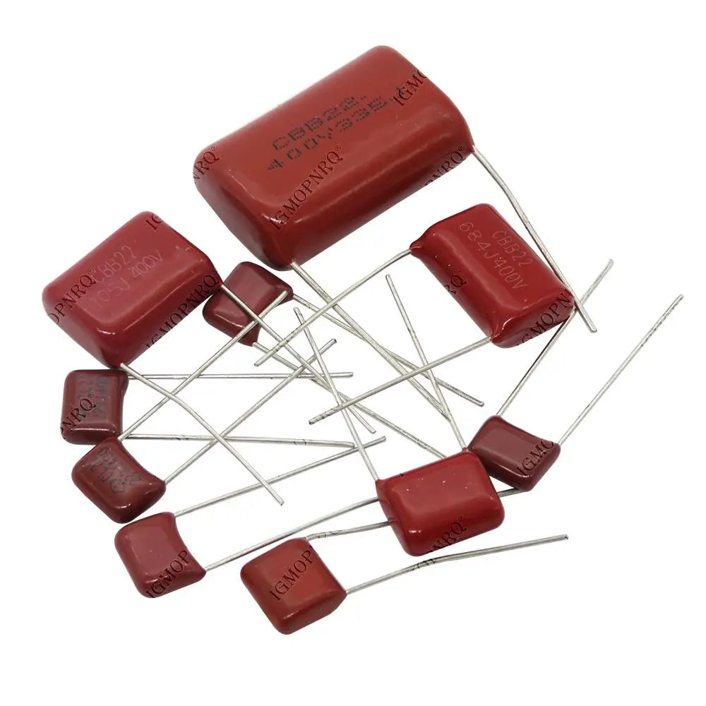 KIT 50PC=10value*5PCS Metallized Polyester Film Capacitors CBB Assortment Kit 400V 10nF ~ 3.3UF igmopnrq