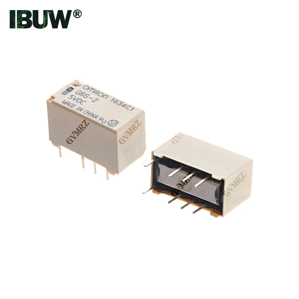 5PCS 12VDC 24VDC 5VDC 3VDC New G6S-2 5VDC Signal Relay 8Pin DC 5V 12V 24V 2A Mini Signal Switch Relays 3/5/12/24