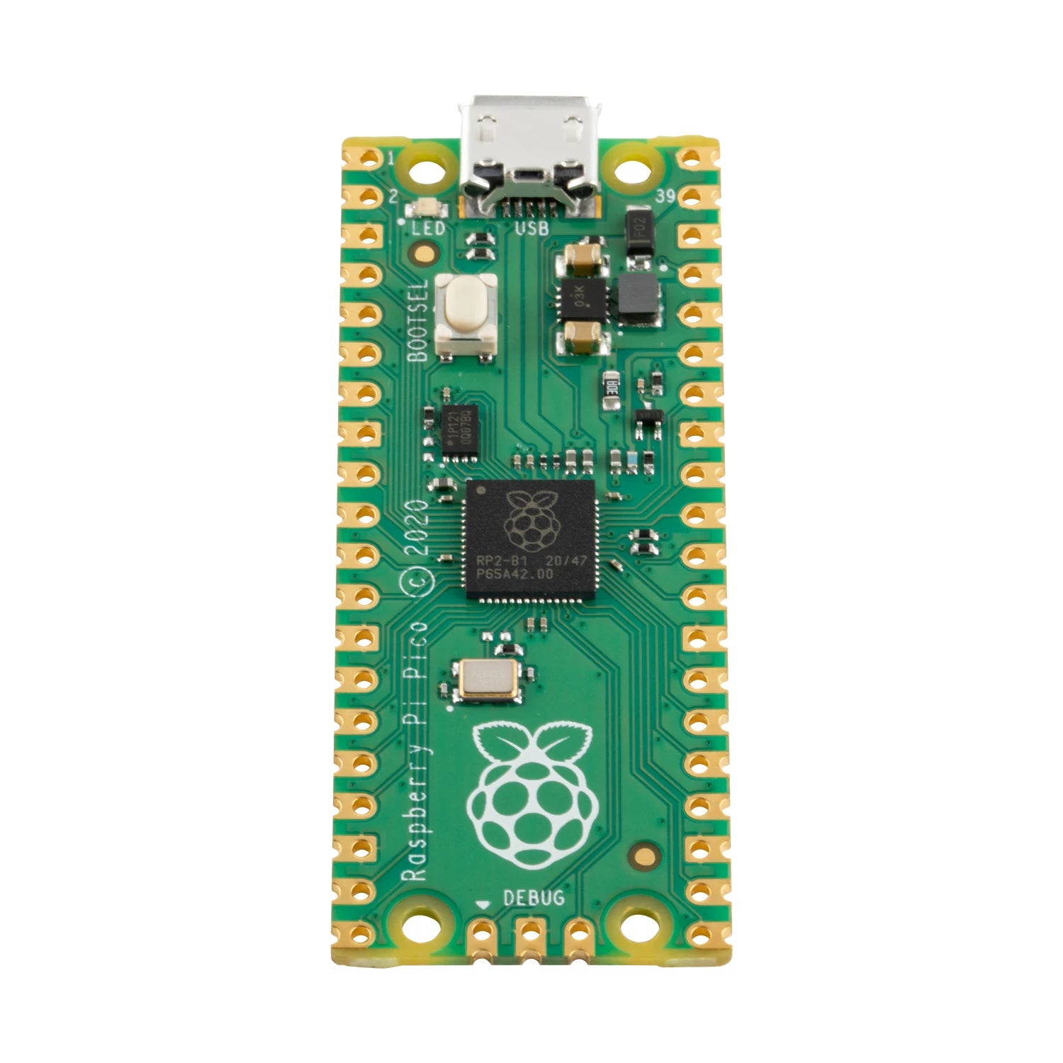 Official Raspberry Pi Pico Board RP2040 Dual-Core 264KB ARM Low-Power Microcomputers High-Performance Cortex-M0+ Processor