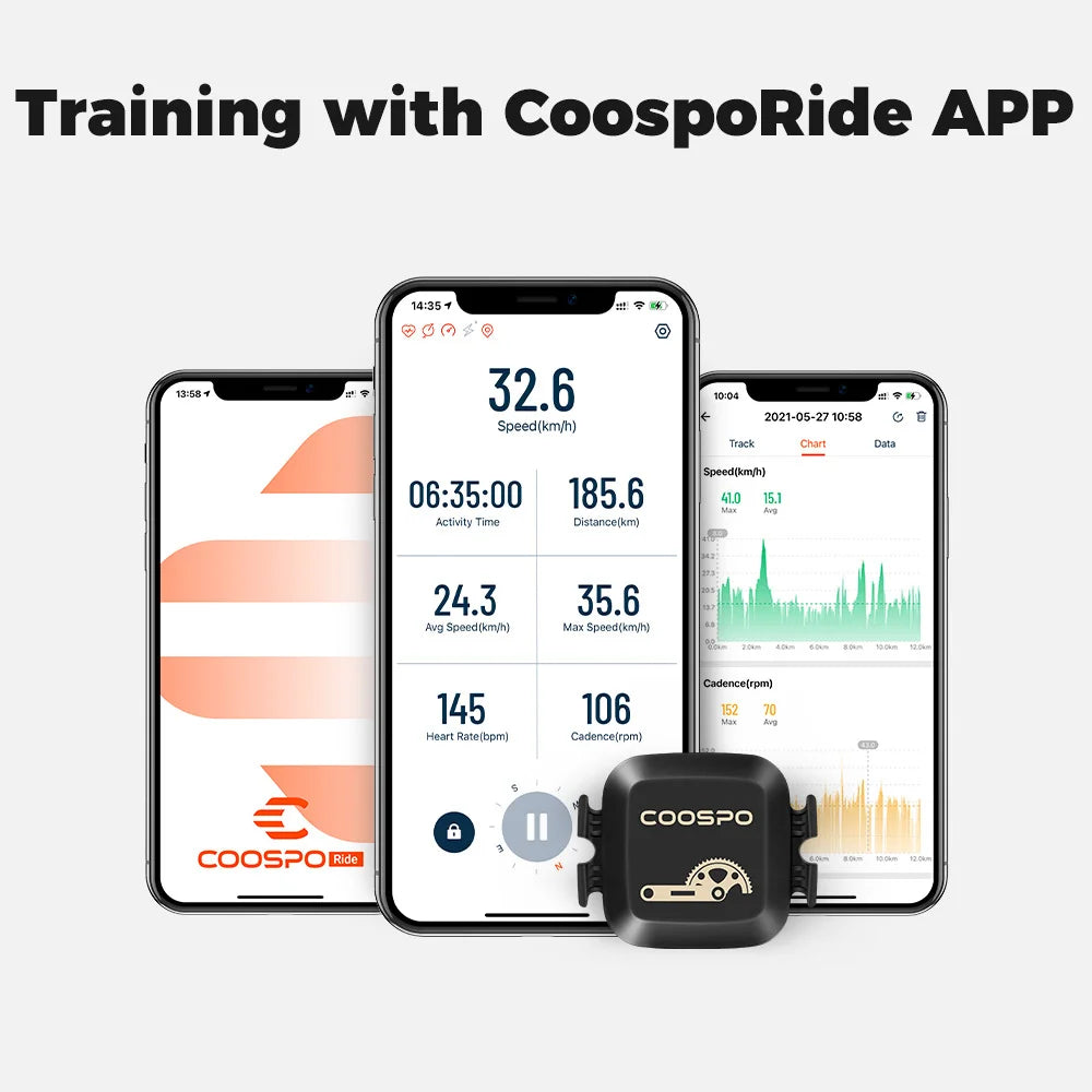COOSPO BK467 Cadence / Speed Sensor Dual Mode Rpm Monitor Bluetooth 4.0 ANT+ Road Bike For Wahoo Garmin Computer