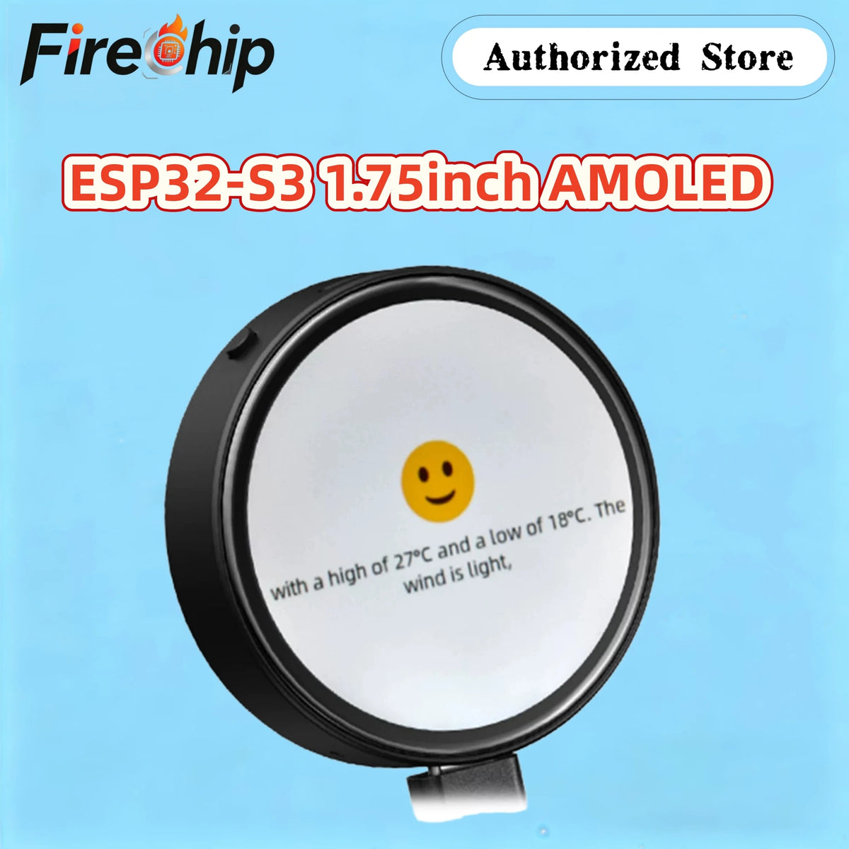 Waveshare 1.75inch AMOLED Round Touch Display ESP32 S3 Development Board 32 Bit LX7 Dual Core Processor ESP32 with Display